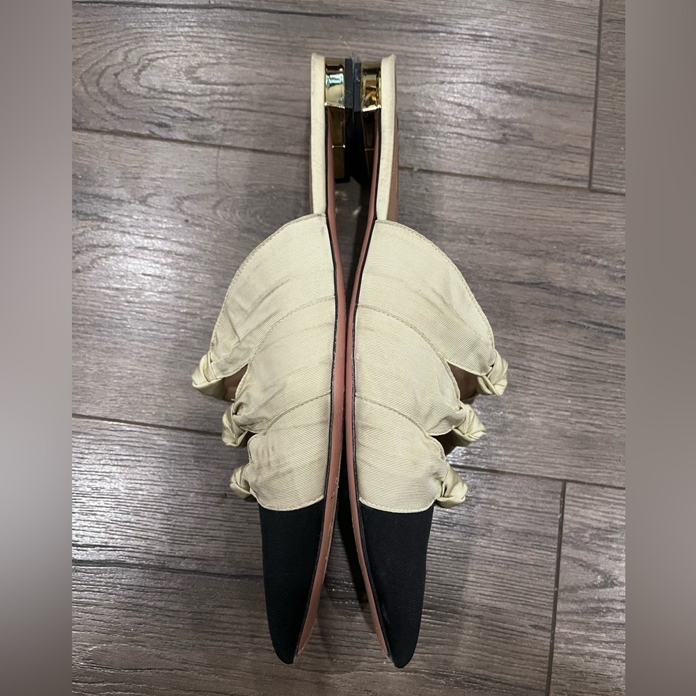 [41/10] AQUAZZURA Mondaine Knotted Flat Mules - Picture 5 of 9
